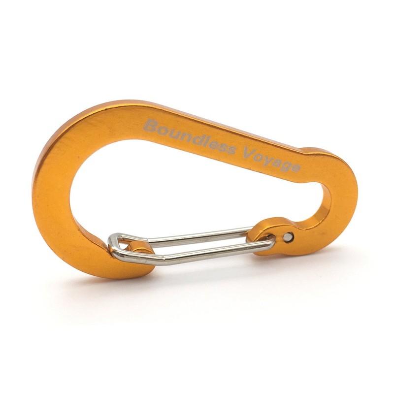 Boundless Voyage Aluminum Locking Carabiner Keychain D-Ring Clip Hook for