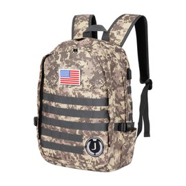 SARHLIO Camo Backpack 35L Military Backpacks with USB Charging Port, Special Letter K Logo 17 Inch Camouflage Army Backpack for Men Camping Hiking Hunting