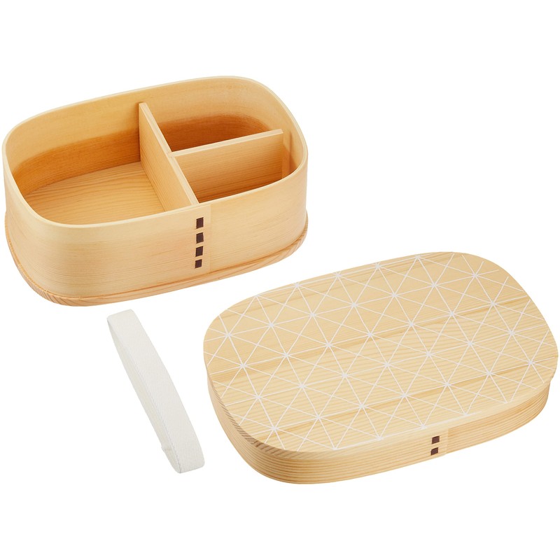 isso ecco 4567782 New Wappa Bento Box, Lattice, White, Single