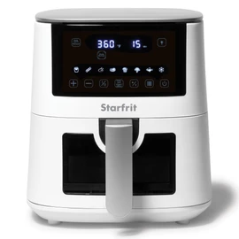 Starfrit Electric Digital Air Fryer - 4.2L Capacity - Ceramic Non-Stick Surface - 8 Preset Functions - Viewing Window -1400W