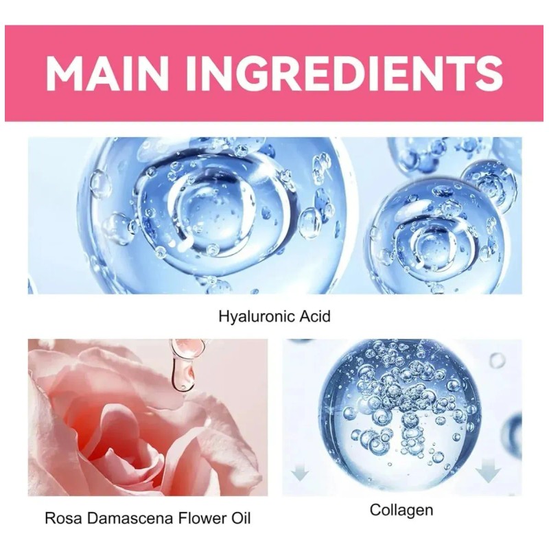 Crema Facial De Rosa Y Ácido Hialurónico For Piel Normal