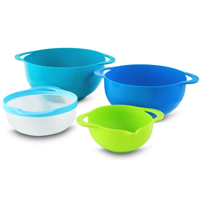 MegaChef's Multipurpose Stackable Mixing Bowl and Measuring Cup Set