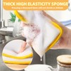 Washing up Sponge, Double Sided Kitchen Dishcloth, Multi-Purpose Absorbent Sponge,