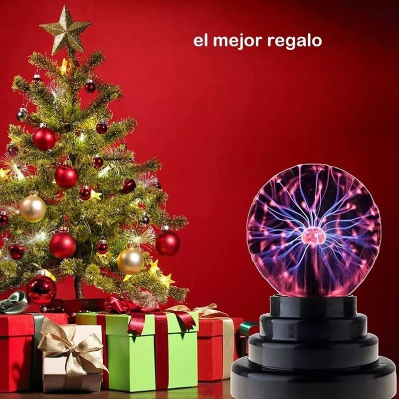 Agatige 3 Inch Magic Plasma Ball Lamp, Touch Sensitive Plasma