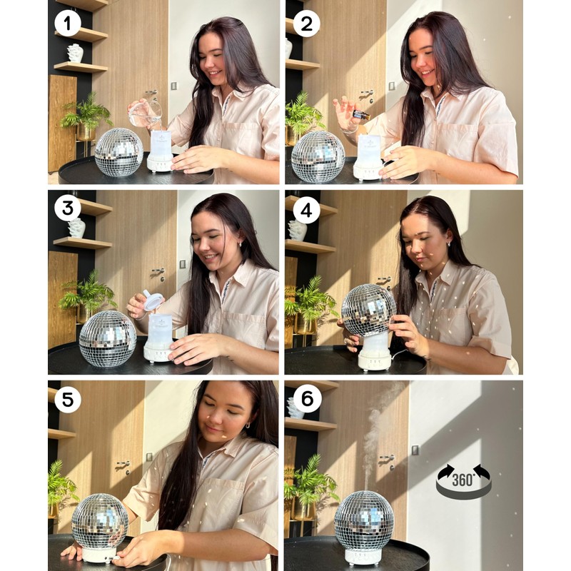 Rotating Disco Ball Diffuser – Cute Essential Oil Diffuser and