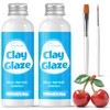 CALPALMY (2-Pack) 100ml Gloss Glaze Varnish Kit for Air Dry