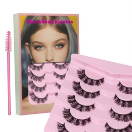 AKARA Wimpern Natürliche 7 Paare 3D Künstliche Wimpern Falsche Wimpern Faux Mink Fake Lashes (3D-W04)