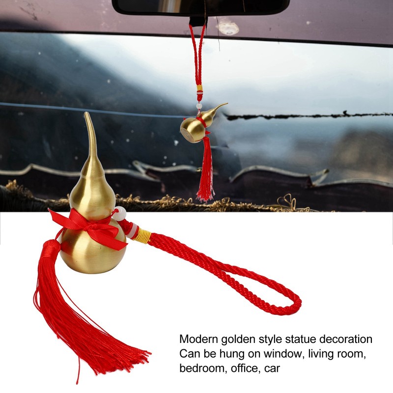 Feng Shui Wu Lou Red Lucky Tassel 10cm High Rope