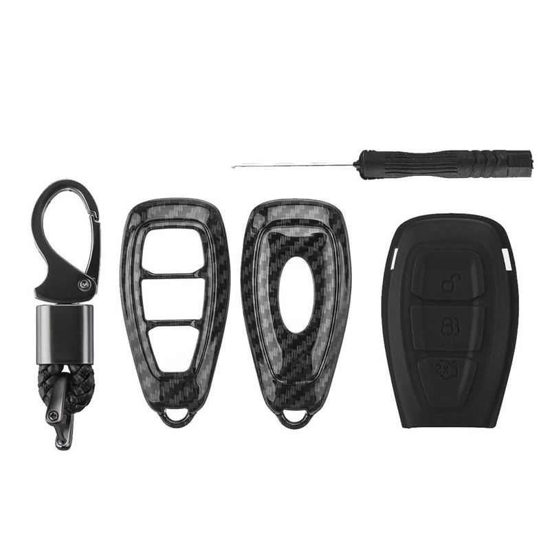 Goolsky Car Key Cover, Case for Ford st Accessories Carbon