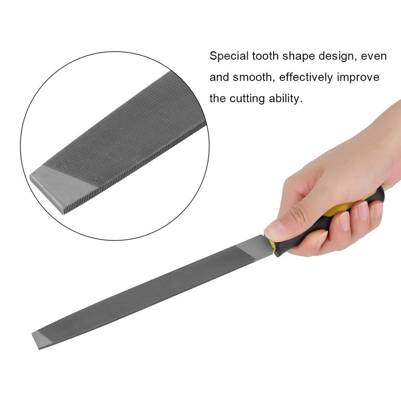 8in Flat Mill File Smooth Blade with Handle File Sharpening