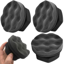 Lyfengdeam 3 Pack Large Tire Dressing Applicator Pad, Durable and Reusable Hex-Grip Tire Detailing Tool for Applying Tire Shine