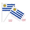 10 PCS Uruguay Handheld Small Flag, Uruguayan Hand held Mini