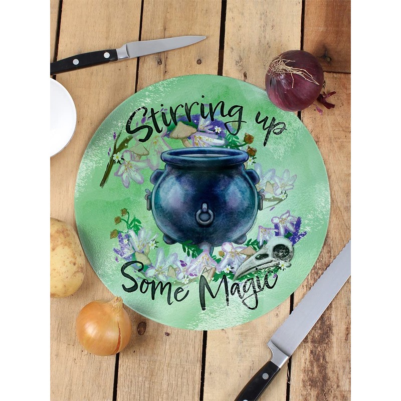Grindstore Stirring Up Some Magic Circular Chopping Board 31x31cm