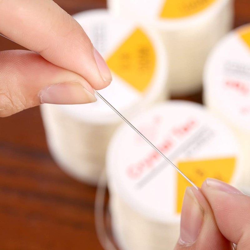 TRIXES Clear Elastic Spool – 1mm Strong & Stretchy Cord