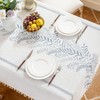 Alsoo Tablecloth Rectangle 55" x 75", Farmhouse Linen Style Table