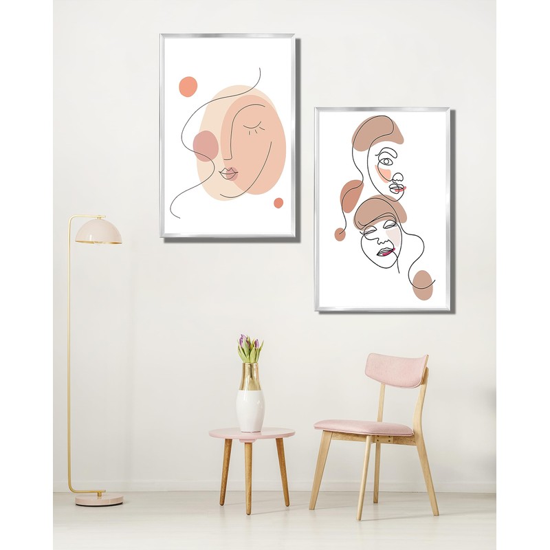 ELSKER&HOME 24x36 Poster Frame 3 Pack, Sliver Picture Frame for