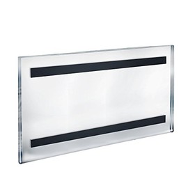Azar Displays 129937 17" W x 11" H Horizontal U-Frame with Magnetic Strips, 10-Pack, clear