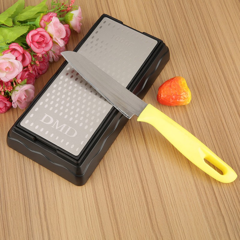 400&amp;1000 Grit Diamond Sharpener Kitchen Knives Grinding Stone