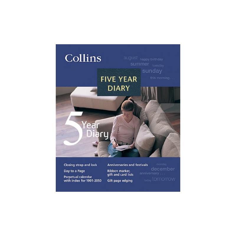 Collins Five Year Diary - Black
