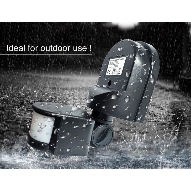 Mageway Waterproof Wall Mounted 1200W Incandescent Motion Infrared Sensor Switch