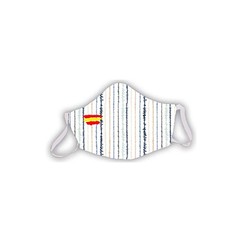 Wiederverwendbare Maske, weiß, Flagge Spanien, gestreift, elegant, originell, Herren, Damen,