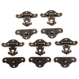 dophee 5Pcs Vintage Box Latch Hasp Pad Chest Lock Plate for Furniture Wooden Box Jewelry Case Cabinet with Mounting Screws - 65x52mm/2.56"x2.05"
