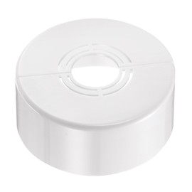 uxcell Wall Split Flange, 1 Pcs 70x30 mm - Cuttable ABS Round Escutcheon Plate Cover Buckle, Shower Arm Flange for 20/25/33mm(0.8/1.0/1.3 Inch) Water Pipe Faucet Decoration (White)