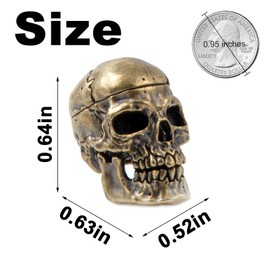 FLAMEDUKE Knife Lanyard Beads - Lost-Wax Cast Paracord Bead for Knife, 550-Slot, Brass Paracord Beads for EDC Rigging, Survival Mods & Zipper Tactics | Men's Gift Kit (FD-044-Y)