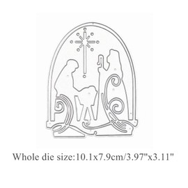 Christmas Families Metal Die Cuts,Nativity Jesus Prayer Cutting Dies Cut Stencils for DIY Scrapbooking Photo Decorative Embossing Paper Dies for Scrapbooking Card Making