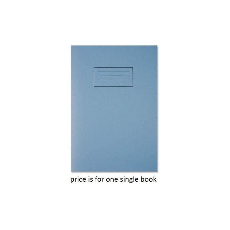 school exercise book ruled and margin A4 blue cover x