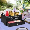 Paper Plate Dispenser with Drawer for Kitchen Countertop, Wooden Paper