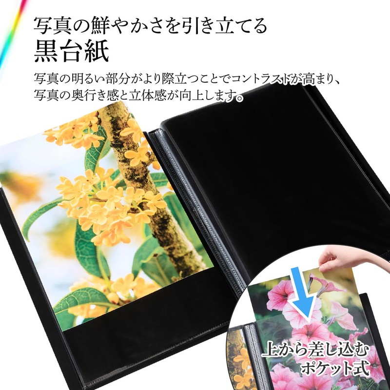 HAKUBA 4977187518788 ADP5-A4TBK Large Print Album V [A4 Size Vertical
