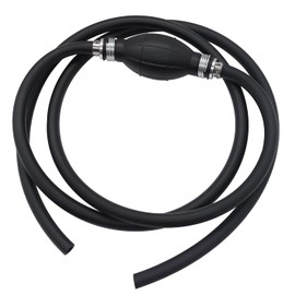 YSIL Marine Fuel Line Assembly 3/8" 6FT Outboard Fuel Line Hose With Primer Bulb Nylon Braided For Boat Motor RVs Tractors and Caravans with Steel Hose Clamps