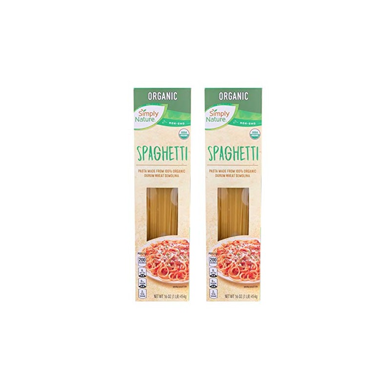 Simply Nature USDA Organic Durum Wheat Semolina NON-Gmo (Organic Spaghetti,