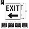 Anobell 2 Pack Exit Sign with Left Arrow 18" x