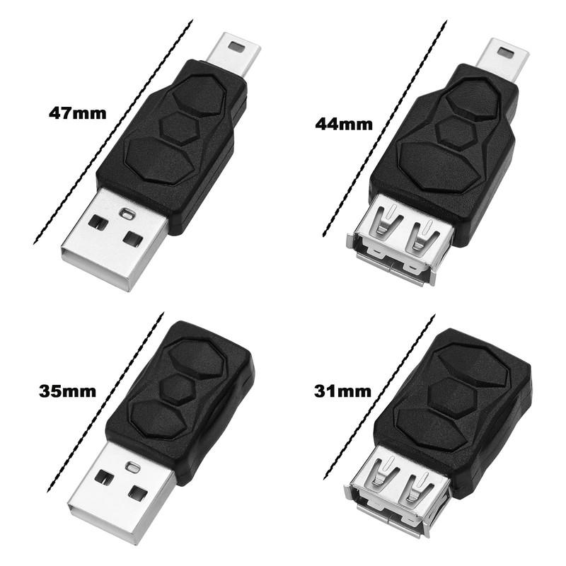 ECSiNG 4 x USB 2.0 to Mini USB Adapter USB