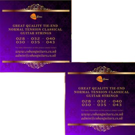 Classical Guitar Strings x 2 Coban Guitars Premium PCG1 Classical Nylon Normal Tension 28-43 Strings.