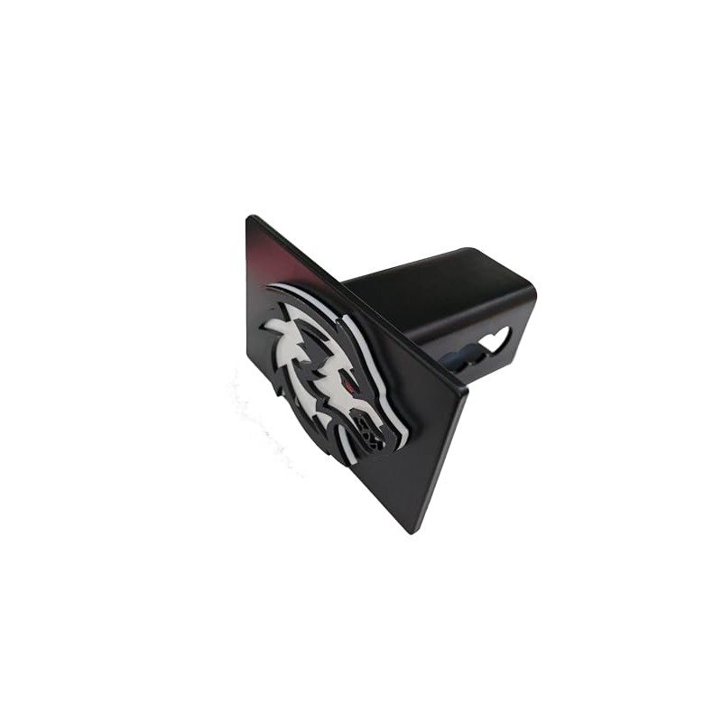 Wolf Head Metal Trailer Hitch Cover for 2'' Towing Rear