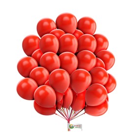 Plain Party Balloons 12 inch Red Balloons Round Latex Balloons for Birthday Weddings Baby Shower Engagement Christmas Party Decorations Pack of 30