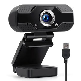 1080P Webcam with Microphone, HD Webcam HD 1080P AutoFocus Webcam USB with Microphone for Laptop PC for Online Classes Conference Video Calling Streaming