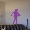 Girl Basketball Wall Decals Stickers, Purple, 15''