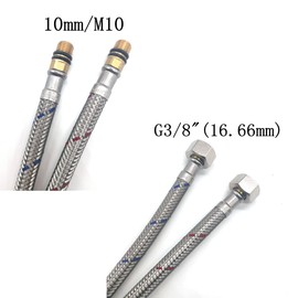 Beelee Connection Hose Fitting G3/8 x M10 Connection Hose Water Inlet Hoses Extension for Tap Mixer Tap