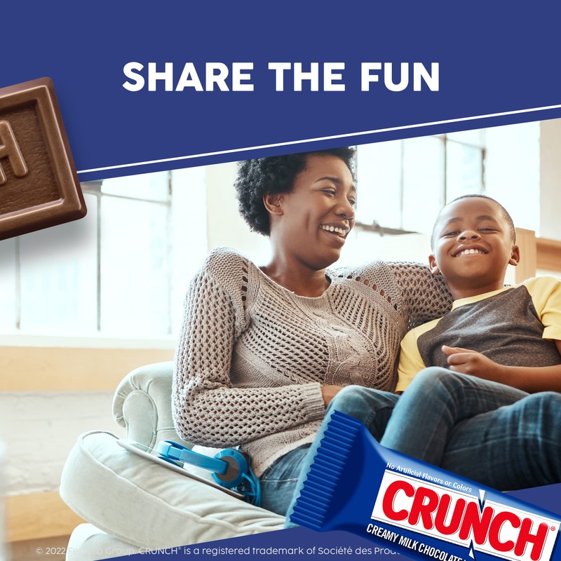 CRUNCH, Bulk 18 Pack, Milk Chocolate and Crisped Rice, Share