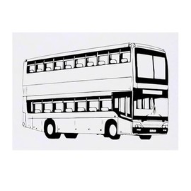 'Double Decker Bus' Temporary Tattoo - Water Resistant, Skin-Safe, Non-Toxic Transfer (TO00074771)