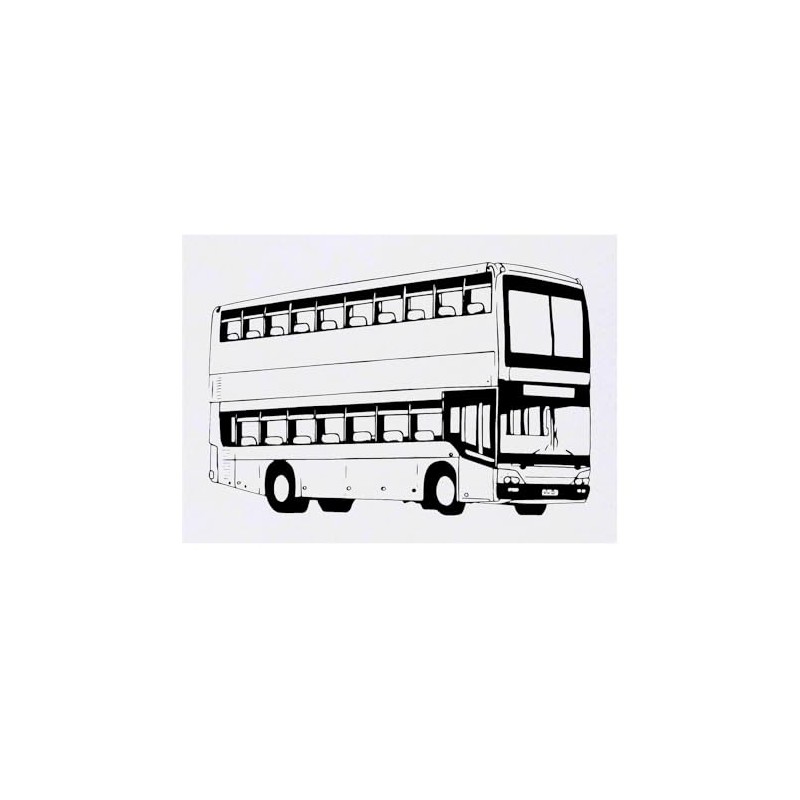 'Double Decker Bus' Temporary Tattoo - Water Resistant, Skin-Safe, Non-Toxic
