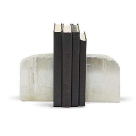 Two's Company Tozai Glaciers Set of 2 Selenite Crystal Bookend