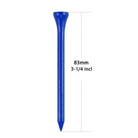 Zivisk Wooden Golf Tees 3-1/4" 100 Count 83mm Blue