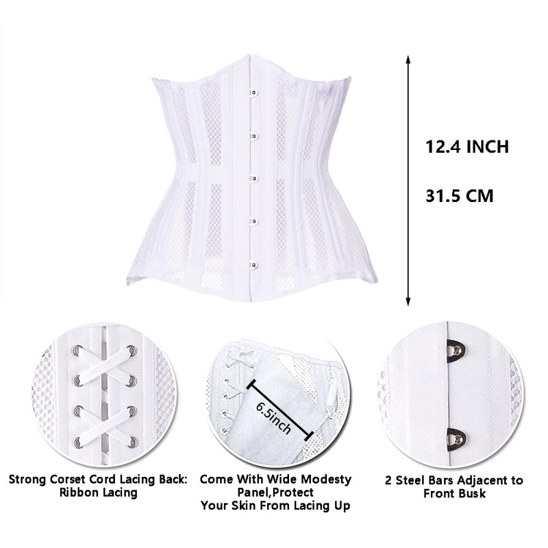 LARTIGUE Women 26 Steel Boned Waist Training Corset Heavy Duty