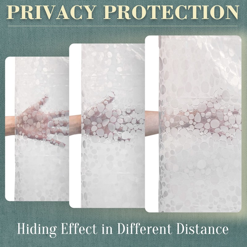 ABLUEN No Hook Shower Curtain or Liner - 8G Heavy