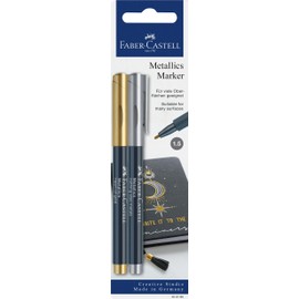 Faber-Castell Creative Studio Metallics Marker, Heart Of Gold / Nothing Else Metals, , For Art, Craft, Drawing, Sketching, Home, School, University, Colouring
